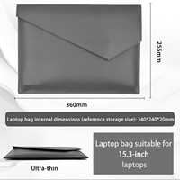 Housse d'ordinateur portable en cuir PU simple avec logo personnalisé, 13,3, 14, 15,6 pouces, sac de voyage pour ordinateur portable pour MacBook/Surface Book/ThinkPad/Asus/Dell/HP