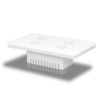 Bon prix d'usine Tuya 1/2/3/4Gang lumière LED verre tactile électrique Alexa sans fil Smart Wifi interrupteur mural et prise