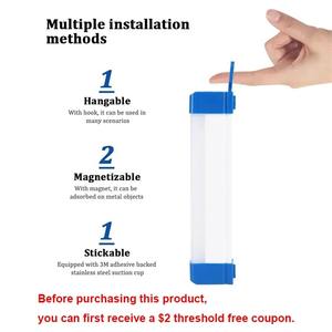 Lámpara LED recargable por USB, luces de emergencia portátiles, tubo LED, linternas para exteriores, luz magnética, linterna, lámpara de Camping, 17cm, 32cm - Product Image 3