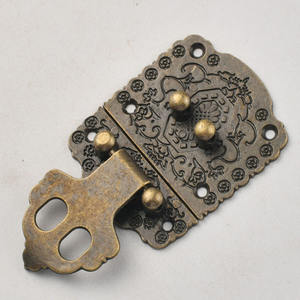 Alliage <span class=keywords><strong>de</strong></span> Zinc Vintage Antique chinois Style <span class=keywords><strong>ancien</strong></span> <span class=keywords><strong>serrure</strong></span> Bronze <span class=keywords><strong>serrure</strong></span> 52X41mm bois valise <span class=keywords><strong>tiroir</strong></span> armoire loquet - Product Image 2