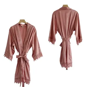 Robes de <span class=keywords><strong>demoiselle</strong></span> <span class=keywords><strong>d</strong></span>'<span class=keywords><strong>honneur</strong></span> en dentelle satinée colorée Robes de mariage thermiques pour femmes pour les saisons <span class=keywords><strong>d</strong></span>'été et de printemps - Product Image 4