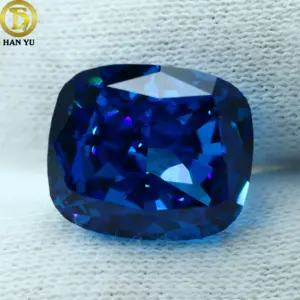 Grosir bantal longgar batu permata Zircon es potongan hancur biru mewah kubik zirkonia batu CZ