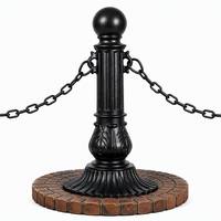 Poteau de sécurité décoratif classique en fonte personnalisé Shengri Foundry avec anneau de chaîne, pour jardin extérieur, colonnes décoratives