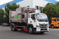 Camion à ordures Foton 4x2 14CBM avec système hydraulique de levage par crochet, bras de ramassage automatique