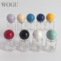 Botol Parfum WOGU 15ml Bulat dengan Tutup Crimp, Mulut Botol 15mm, Kemasan Kosmetik Semprotan Halus Populer, Botol Parfum Kaca