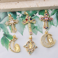Pendentifs personnalisés religieux catholiques Vierge Marie de Guadalupe, breloques en laiton Encanto pour la fabrication de bijoux