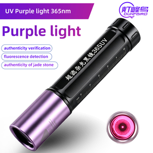Wholesale Stainless Steel UV <strong>Flashlight</strong> <strong>Set</strong> 365nm/395nm Dual Wavelength Black Light Inspection Detector 100-200M Beam Distance - Product Image 1
