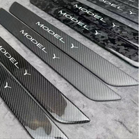 Protection de seuil de porte en fibre de carbone pour Tesla Model Y Juniper Model 3 2025 2026, plaque de protection de seuil de porte intérieure