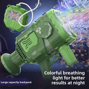 Máquina de burbujas Gatling de mano completamente automática, mochila grande, diseño de agujeros múltiples, juguete de plástico Popular para niños transfronterizo - Product Image 3