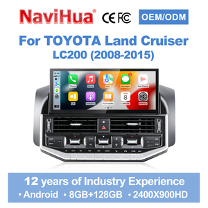 วิทยุติดรถยนต์ Navihua สำหรับ Toyota Land Cruiser LC200 ปี 2008-2015 อัพเกรดหน้าจอ 12.3 นิ้ว ระบบ Android พร้อม GPS DSP มัลติมีเดีย Carplay และระบบเสียงสเตอริโออัตโนมัติ - Product Image 1