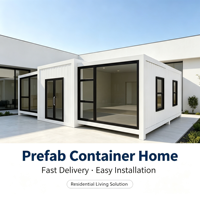 Maison conteneur modulaire extensible moderne 20FT 30FT 40FT, unité de logement préfabriquée, design rectangulaire pour usage résidentiel