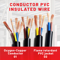 Kabel Daya Fleksibel RVV Tembaga Terlilit Berkualitas Tinggi dengan Isolasi PVC untuk Penggunaan Bangunan & Industri - Berbagai Ukuran