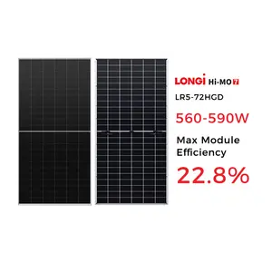 Best Price Longi Hi-Mo 7 Solar Panels 580w LONGi Himo 7 Pv Solar Hybrid System Bifacial 560w 565w 570w 585w 590 watts