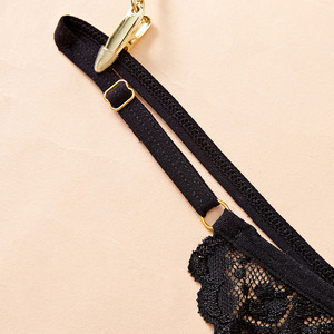 String sexy en dentelle noire Ding Zhi Mei, perles qui brillent dans le noir, lingerie féminine. - Product Image 4