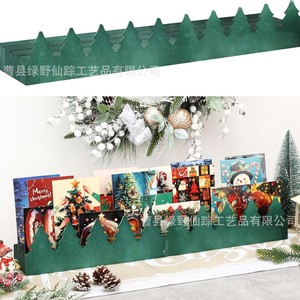 <b>Christmas</b> <b>Tree</b> Card Display Stand Wooden Photo <b>Storage</b> <b>Box</b> Desktop Organizer 20 Cm X 20 Cm Multi Layer <b>Storage</b> Rack - Product Image 2