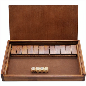 Juegoal Shut the Box, Gioco da Tavolo in Legno Personalizzabile con 12 Numeri e Coperchio per Bambini, Adulti e Famiglie, da 2 Giocatori e Oltre - Product Image 1