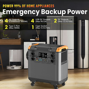 Générateur solaire extérieur grande capacité 5376Wh, stockage d'énergie, charge rapide 3000W, station d'alimentation portable - Product Image 1