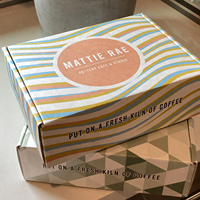 Boîte d'expédition en carton ondulé personnalisée, imprimée en couleur, recyclable, pour l'emballage de cadeaux, de poteries et de cafés