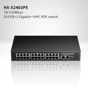 Commutateur réseau PoE 24 ports, 2 ports Gigabit Uplink SFP, commutateur Ethernet 10/100 Mbps, VLAN, 300 W, 100/250 m pour caméra PoE - Product Image 4