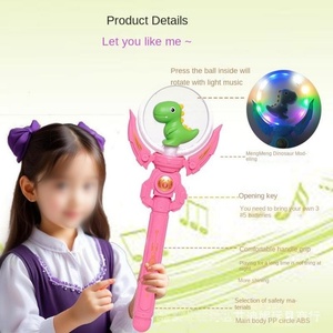 <b>Light</b>-Up Windmill New Dolphin & Dragon Cartoon Musical Magic <b>Light</b>-up Wand Plastic Rotating <b>Flash</b> Stick Party & Festival - Product Image 4
