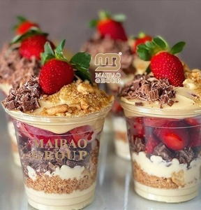 PET 90/95mm <span class=keywords><strong>Yogurt</strong></span> dividere frutta semifreddo tazze con inserto tazza trasparente supporto interno, coppe gelato con coperchi - Product Image 6