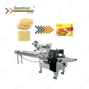 Máquina de embalagem automática horizontal de alta qualidade para macarrão instantâneo, biscoito, pão, travesseiro, embalagem e enchimento