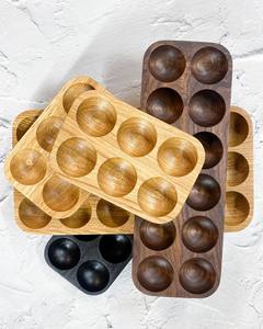 Wood <b>Egg</b> Holder 6 Slots Rectangular Tray Breakfast Hotel Cafe HORECA OEM Custom Engraving Vietnam - Product Image 6