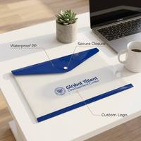 Carpeta de Archivo Transparente A4 con Botón, Bolsillos de PP con Impresión UV y Logotipo Personalizado Longli, para Documentos Escolares, en Oferta