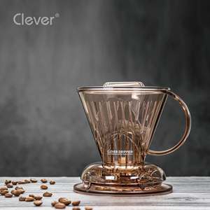 Gotero de Plástico Translúcido Marrón Trapezoidal de 300 ml, Libre de BPA, Ecológico y Duradero, para Cafeteras de Cafeterías y Boutiques, Venta al Por Mayor - Product Image 2