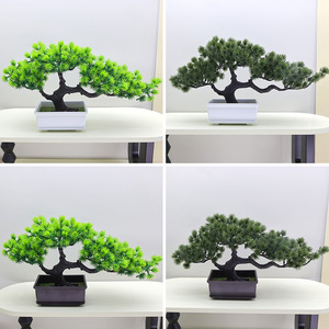 Árbol Bonsái Artificial de Pino de Bienvenida, Verde y Rojo, Mini Planta Artificial en Maceta, Nueva Decoración China para Mesa, Venta al por Mayor - Product Image 3