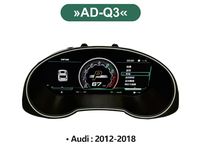 Voyeego Tableau de bord intelligent LCD pour voiture de 12,3 pouces, compteur de vitesse multimédia pour Audi Q3 2012-2018, lecteur DVD de voiture avec écran LCD