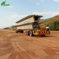 Remorque porte-poutres hydraulique multi-essieux 120 tonnes pour transport de ponts lourds