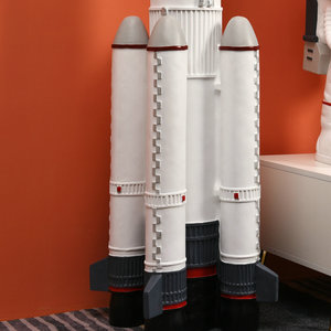 Decoraciones de gran tamaño con temática espacial, estatua de cohete de resina de alta calidad de 1,8 M, artesanía de decoración - Product Image 6
