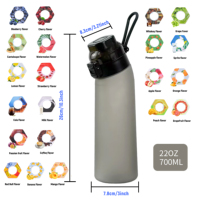 Nouvelle conception Bouteille d'eau de sport Tritan 700 ml sans BPA de qualité alimentaire avec capsule de parfum de fruits pour eau aromatisée