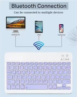 Portable sans fil rvb rétro-éclairé clavier souris Combo USB Interface bleu dent souris pour téléphone Android Inalambric Teclado Y souris