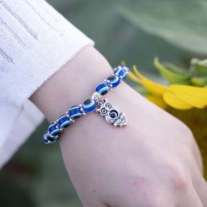 Großhandel 2024 Perlenarmband mit Anhängern Böser Blick, Schmetterling, Elefant und Fatima-Hand, türkisches Blaues-Auge-Armband, Amulett, Geschenk für Damen - Product Image 4