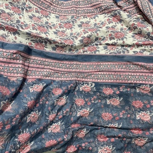 Dohar en coton biologique fait main très demandé, réversible, à motifs floraux, taille King/Queen, respirant, doux, écologique, lavable - Product Image 6