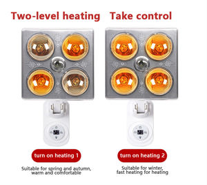 Chauffe-air de salle de bain <span class=keywords><strong>mural</strong></span> ou monté au plafond affichage de la température ventilateur d'extraction <span class=keywords><strong>soufflant</strong></span> éclairage lumière LED intégrée - Product Image 6