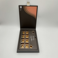 Boîte magnétique personnalisée de haute qualité faite à la main, champignon truffe Boîtes cadeaux de chocolat à impression personnalisée avec plateau blister