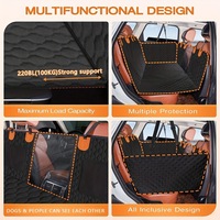 Housse de siège de voiture étanche pour chien en tissu Oxford avec ceinture de sécurité, extension de siège arrière à fond rigide pour chiens, compatible avec toutes les voitures
