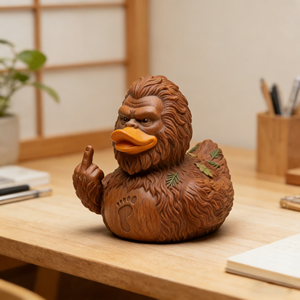 Figurine en résine Bigfoot Duck, objet d'art et d'artisanat pour anniversaires, cadeaux de pendaison de crémaillère, visites aux malades et condoléances - Product Image 1