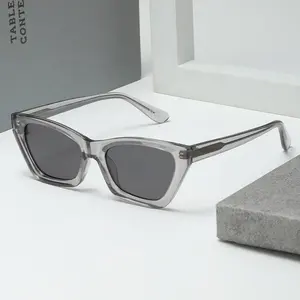 Square cat eye quality new fashion vintage style polarized shades sunglasses arrivals 2024 with Logo