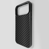 Pour iPhone 17 Pro Max Nouveaux Modèles Couverture Bord Droit avec 3K Motif TPU Plain Carbon Fiber Phone case
