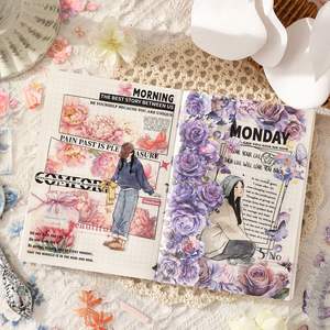 20 autocollants série de citations de fleurs autocollants créatifs avec <span class=keywords><strong>film</strong></span> découpé autocollants floraux pour journaux manuscrits - Product Image 4