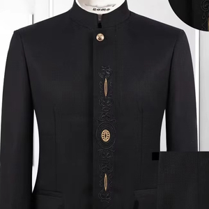 Abiti <span class=keywords><strong>da</strong></span> sposa di lusso abiti <span class=keywords><strong>da</strong></span> smoking <span class=keywords><strong>da</strong></span> uomo abito formale abbottonetto ricamato smoking <span class=keywords><strong>da</strong></span> uomo per cerimonie ed eventi Homme - Product Image 1