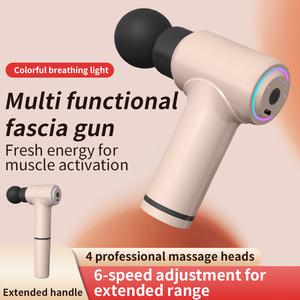 Pistolet de massage à main extensible Pistolet de massage à percussion musculaire avec 4 têtes de massage - Product Image 2