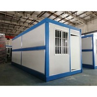 Mini-maison préfabriquée pliable complète, 1 chambre, étanche, maison mobile pliable, design moderne, utilisation bureau/boutique