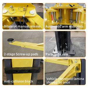 CE disetujui 4000kg 5000kg 8800 10000 LBS pengangkat kendaraan hidrolik listrik pelat lantai mobil lift 2 kolom dua Angkat Mobil - Product Image 4