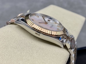 Reloj Mecánico de Lujo de Súper Calidad, Resistente al Agua, 41 mm, Fritillaria, Dos Tonos, Acero 904L, Movimiento 3235, 126-334, Correa Jubilee - Product Image 4