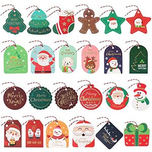 Hot Sale New Year Christmas Theme <b>Gifts</b> Card Tag Decoration <b>Gift</b> Christmas Tree Paper Tags Hangtags - Product Image 1